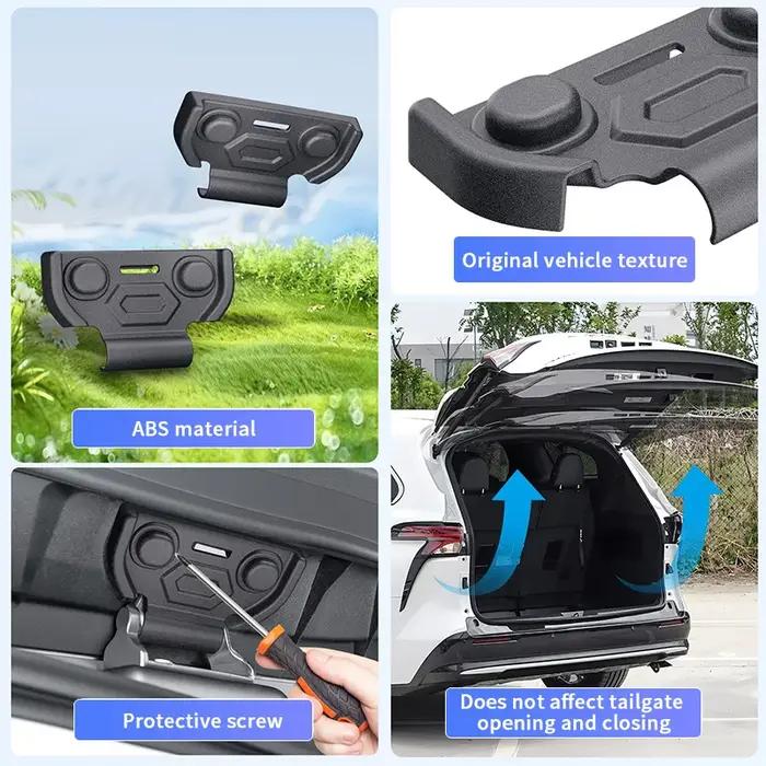 QHCP Cache-vis de hayon arrière en ABS, protections de support de porte arrière pour Toyota Highland