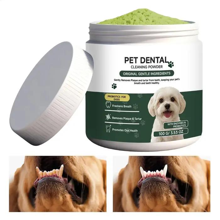 Poudre Nettoyante pour Dents de Chien Sans Brosse – Nettoyant Quotidien pour Chiots