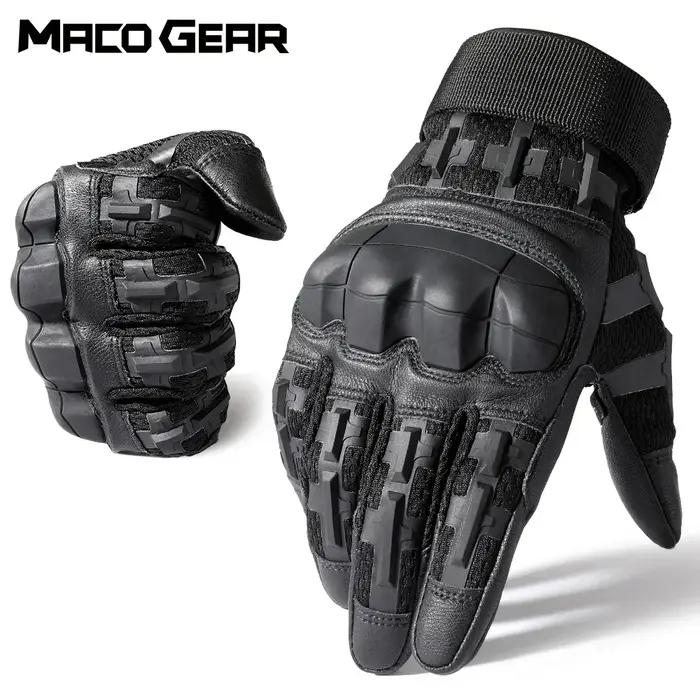 Gants tactiques écran tactile coque dure chasse airsoft tir sport outdoor anti-dérapant cuir PU