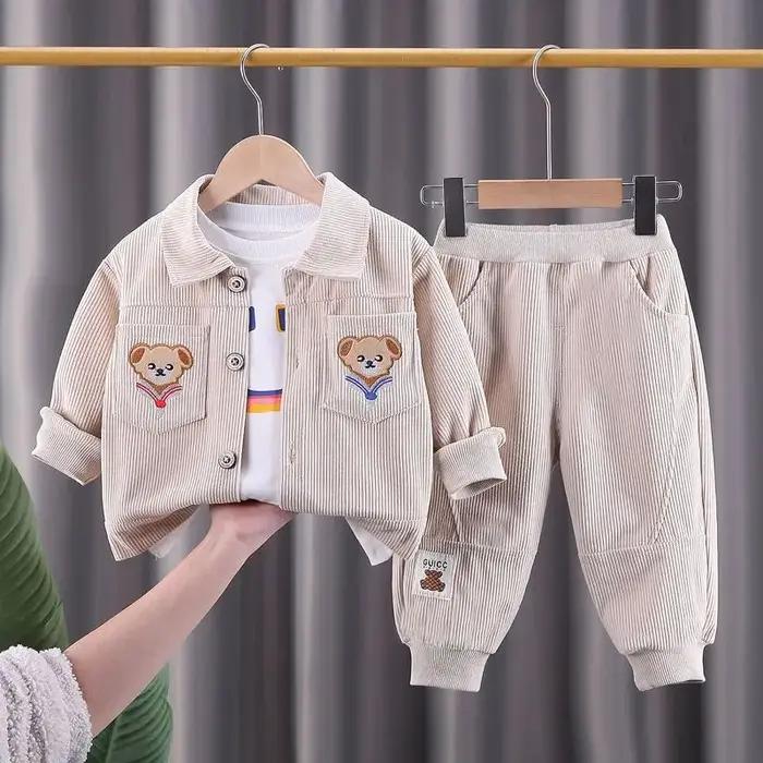 Ensembles pour bébés, nouveaux vêtements de printemps et d'automne, ensemble de loisirs manteau + pa