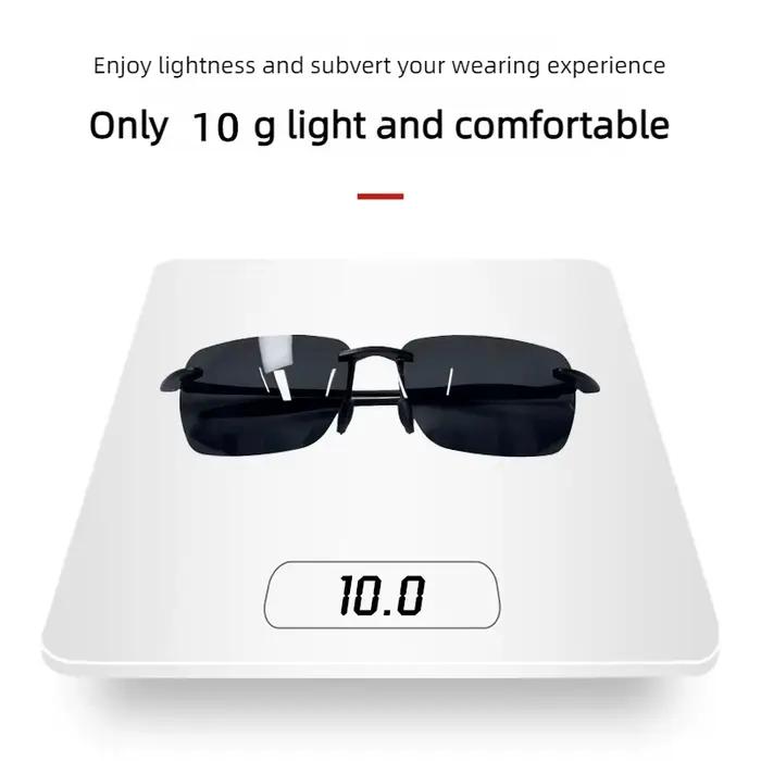 Lunettes de soleil ultralégères TR90 sans cadre pour homme et femme pour activités extérieures et pêche