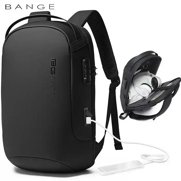 Bange-Sac à dos de voyage étanche pour homme, sacs à dos pour ordinateur portable, sacs d'école masc