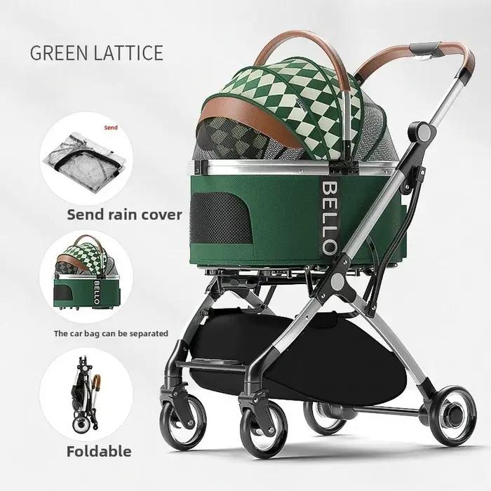 Poussette pour animaux de compagnie chats chiens roues de transport fournitures chariot pliable Portable produits de