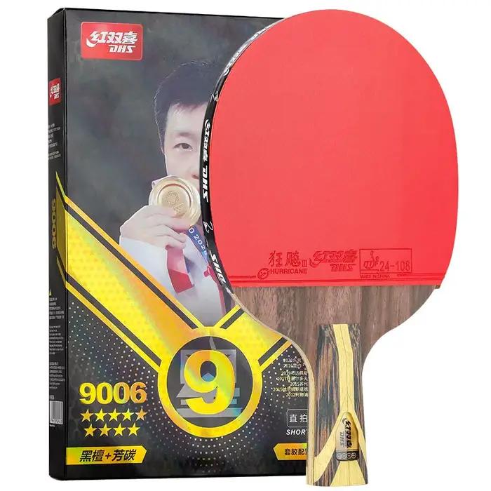 Raquette de ping pong DHS 9 étoiles offensive avec bois pur et ALC pour joueurs professionnels occasions compétitions et cadeaux
