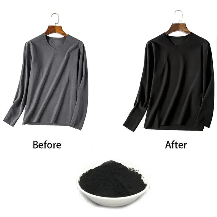 Agent de coloration reconditionné pour vêtements, embaupour tissu noir, coton, lin, jeans, pigment d