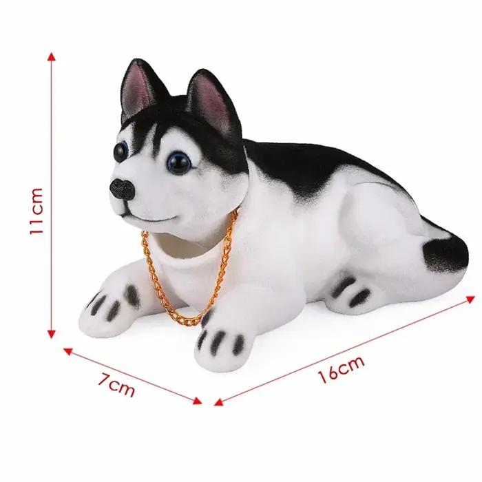 Ornement de voiture secouant le chien qui hoche la tête