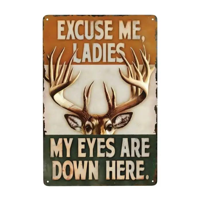 1pc, panneaux de chasse pour chambre prière de chasseur ours cerf oiseau signe en métal décor Art mu