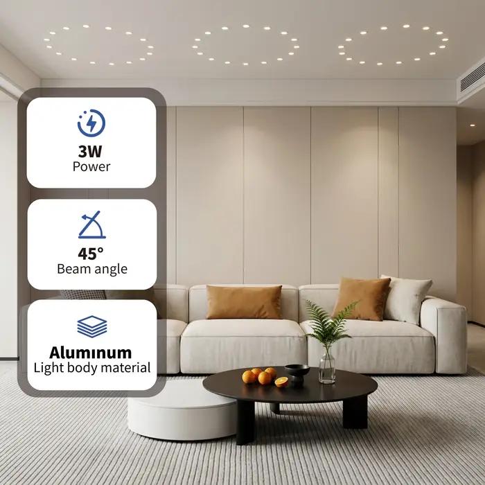Mini Spot Ampoules LED 110V 220V Encastrées Plafonnier Maison Chambre Escalier Marches Couloir Armoires Décoration Bleu Violet Orange