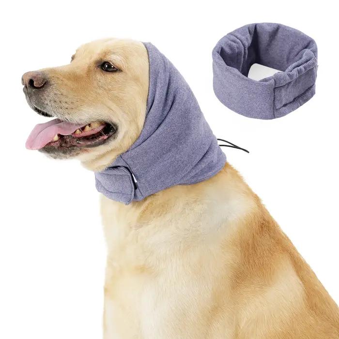 Hoodie apaisant pour chien avec cache-oreilles anti-bruit pour soulager l'anxiété - Bandeau doux