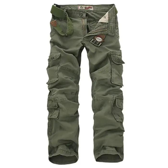 Pantalon cargo homme décontracté multi-poches respirant grande taille pour look urbain