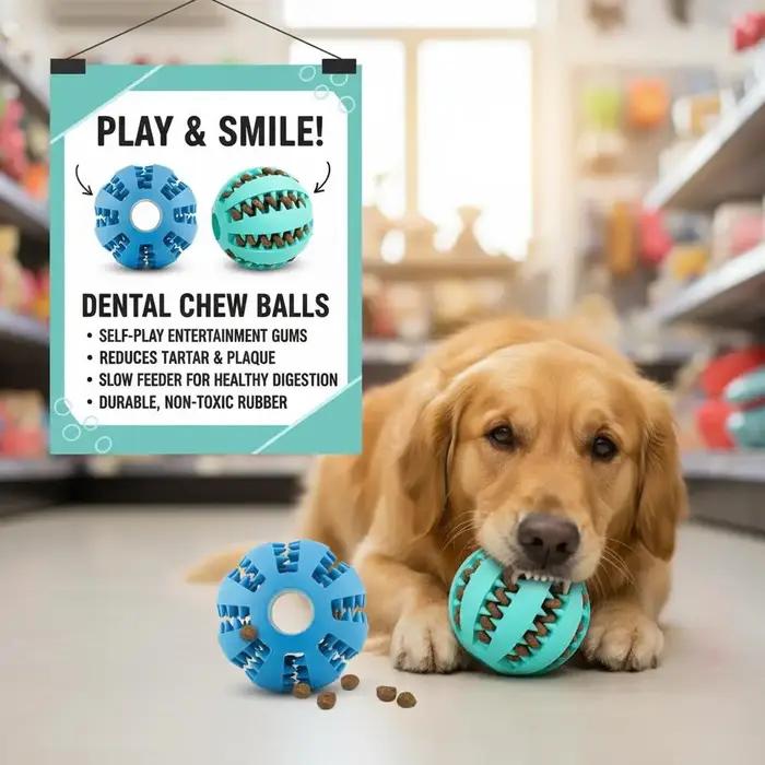 Balle distributrice interactive de friandises pour chien