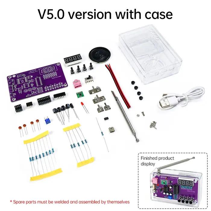 Kit Radio FM à monter soi-même, module RDA5807S, soudage, affichage numérique, fréquence réglable 87-108MHz, pour bricoleurs électroniques et amateurs de musique