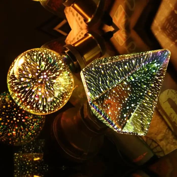 Ampoule LED décorative 3D E27 6W 110V 220V, ampoule Edison vintage, lampe étoile, lumière de nuit po
