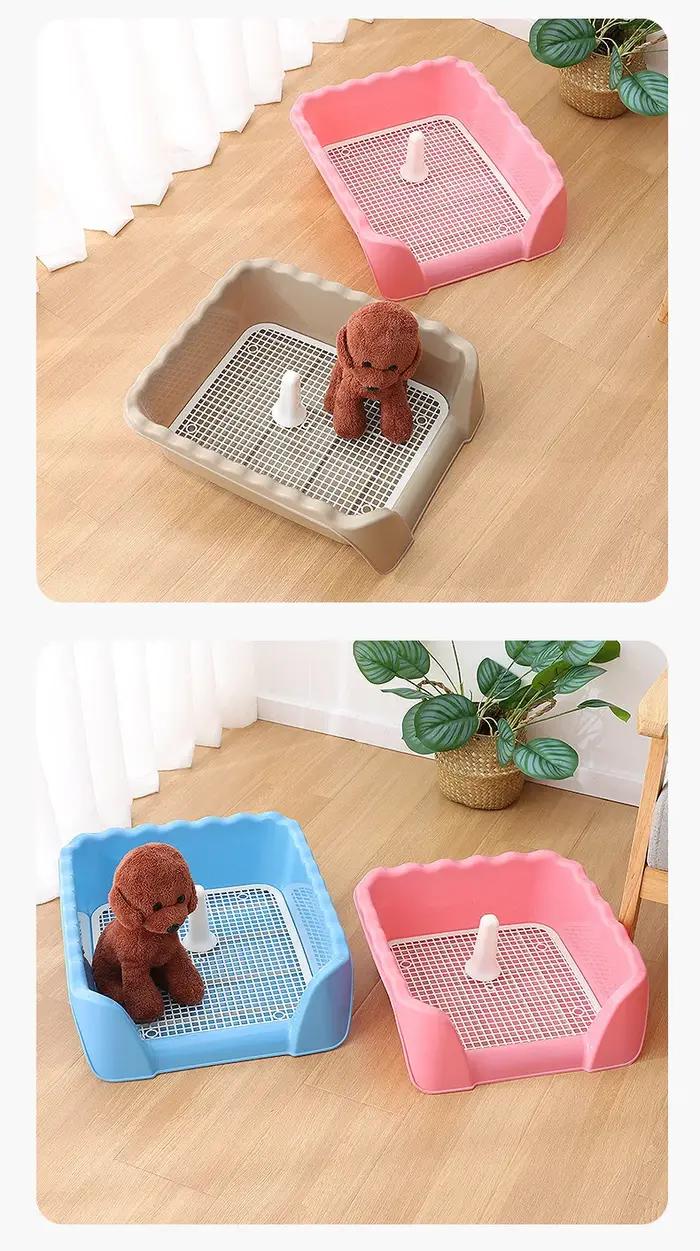 Bac de propreté amovible pour chiot, pour l'entraînement à la propreté à domicile, avec support pour tapis absorbant, pour chien et animal de compagnie