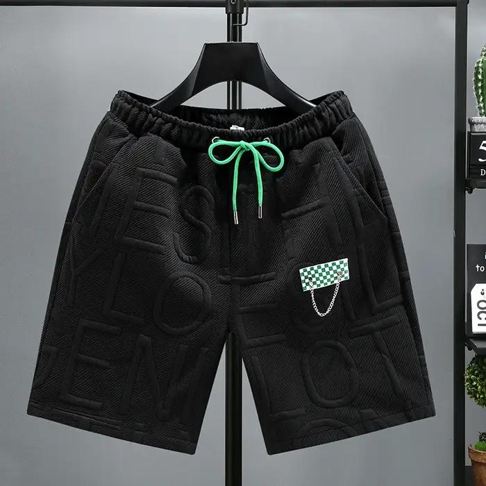 Short tricoté pour hommes, nouvelle mode, confortable, taille élastique, vêtements, pantalon court r