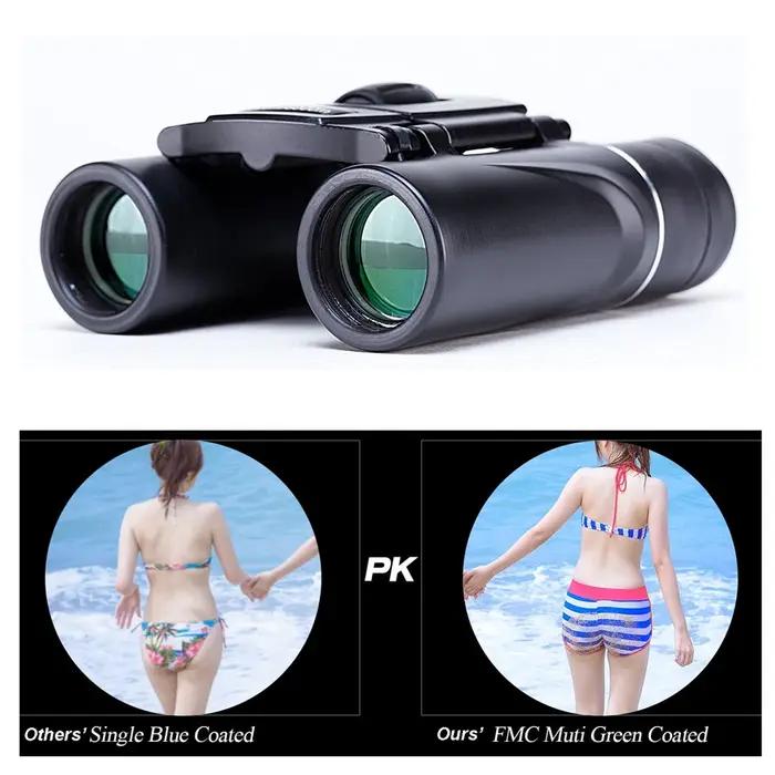 Jumelles compactes APEXEL 8x21 pliables BAK4 pour chasse et sports outdoor longue portée HD