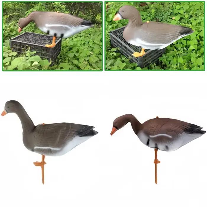 Leurre 3D réaliste en mousse pour chasse à l'oie - Épouvantail plastique pour contrôle des oiseaux d'eau
