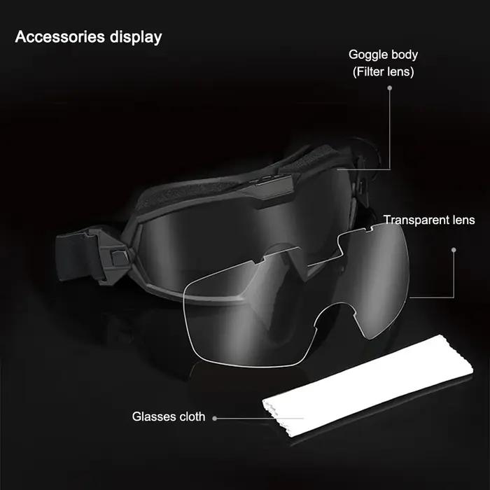 Masque de protection transparent pour paintball et chasse - Résistance aux rayures optimale