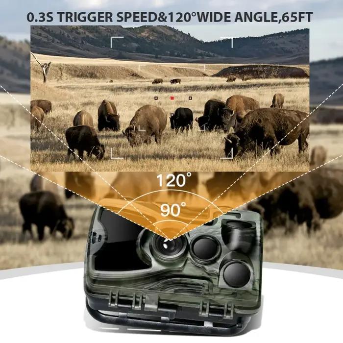 Suntekcam HC-801A caméra de chasse avec batterie au Lithium 5000Mah 16MP 64GB