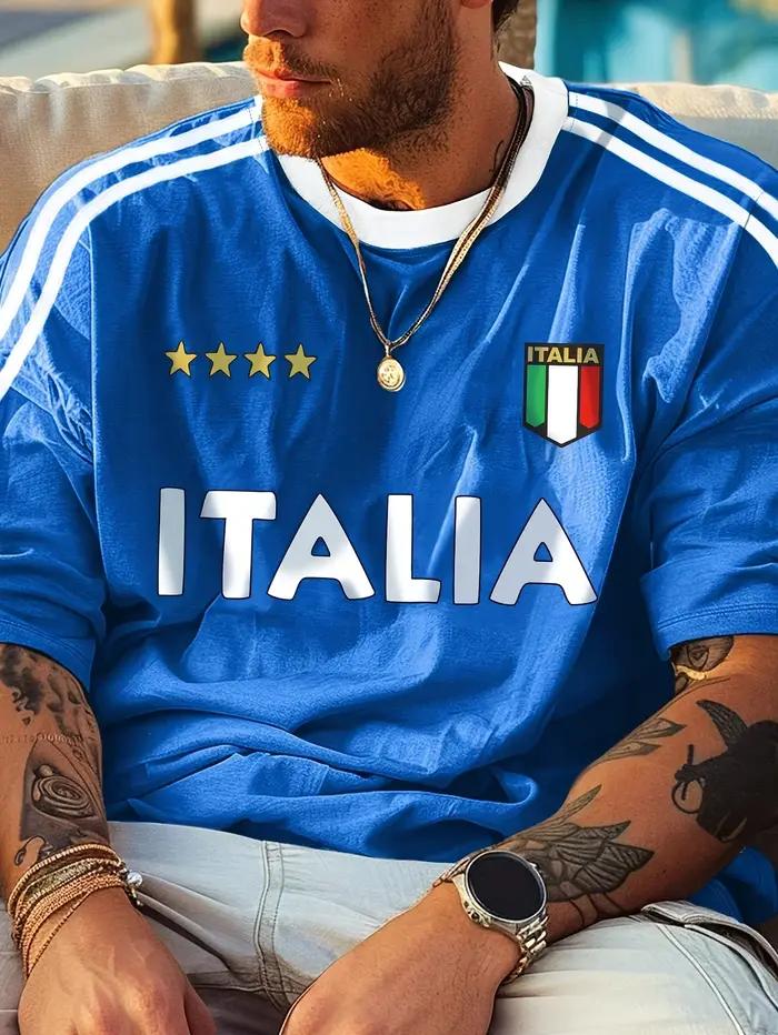 T-shirt de style football de l'équipe nationale d'Italie