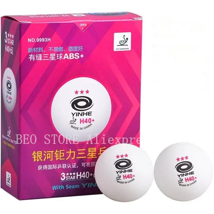 60 balles YINHE 3 étoiles Y40 + H40 + ABS nouveau matériau plastique approuvé ITTF balle de Tennis d