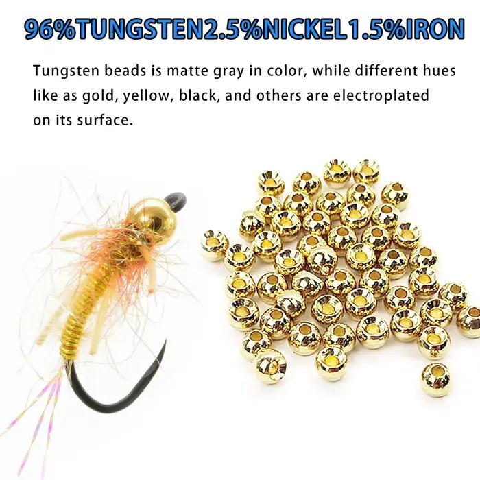 Perles tungstène Aventik 25pc 2.5-4.6mm montage mouche pêche nymph head ball multi-couleurs accessoire