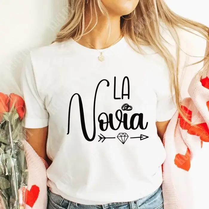 Filles espagnoles Bachelorette poule fête T-Shirt équipe mariée équipe hauts femmes unique adieu T-S