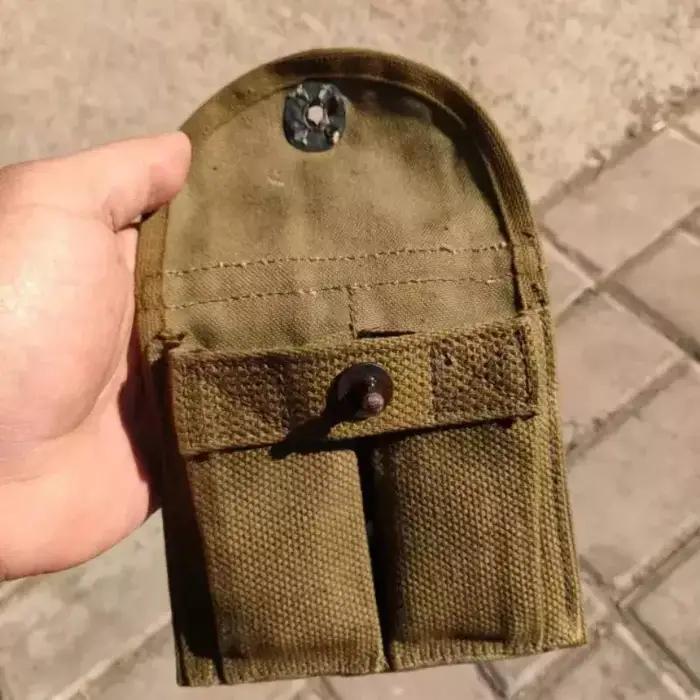 Pochette en toile Hi-Q1943 pour magazines de carabine M1/M2 souvenir de la Seconde Guerre mondiale pour collectionneurs et amoureux de l'histoire