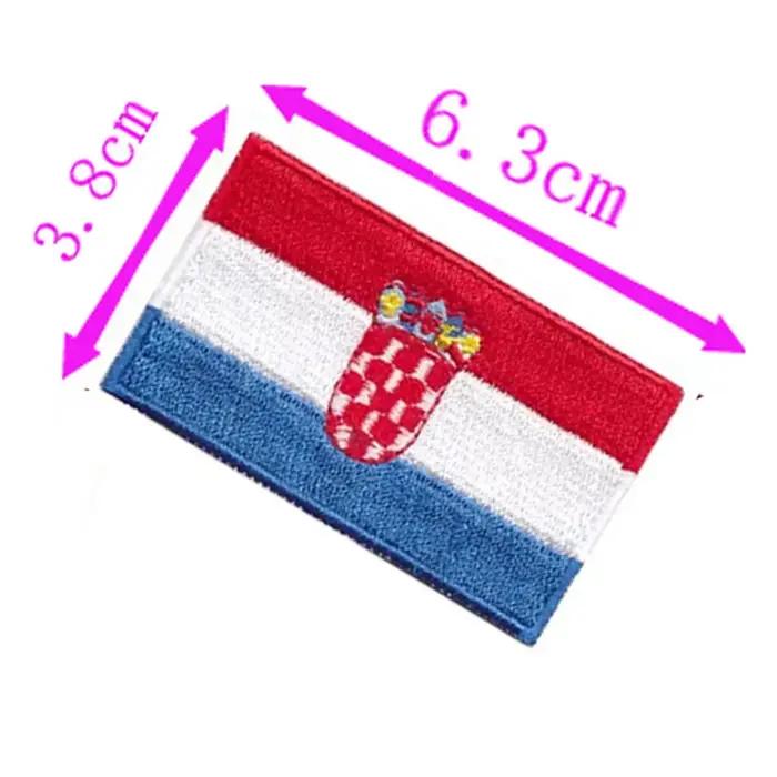 Patch brodé drapeau de la Croatie 3D fait à la main pour vêtements et accessoires célébrer la culture croate occasions spéciales