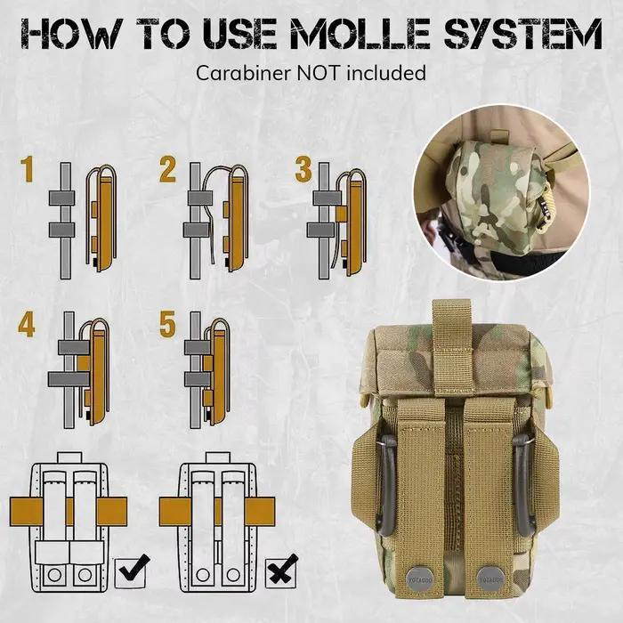 Étui de télémètre VOTAGOO avec rembourrage protecteur et boucle à libération rapide, compatible Molle