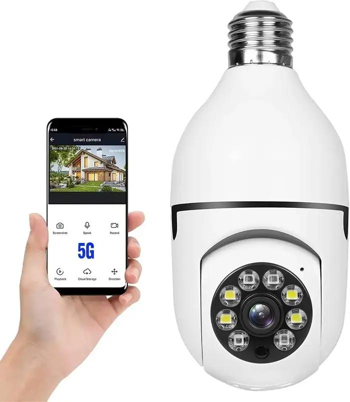 Caméra WiFi Sécurité 2MP PTZ 2.4G/5G Vision Nocturne Détection Mouvement Surveillance Domestique 2 Antennes Enfant