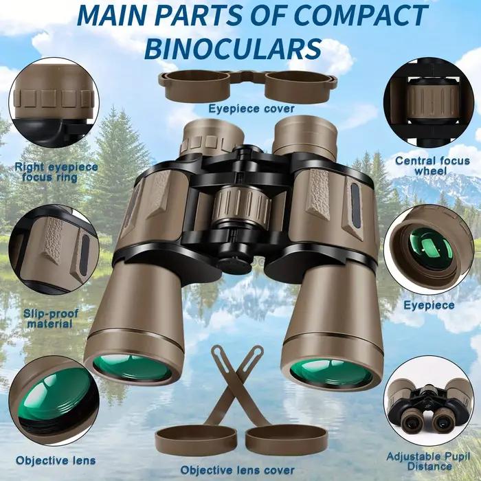 Jumelles militaires 20x50 étanches HD haute magnification tactiques randonnée adultes professionnelles
