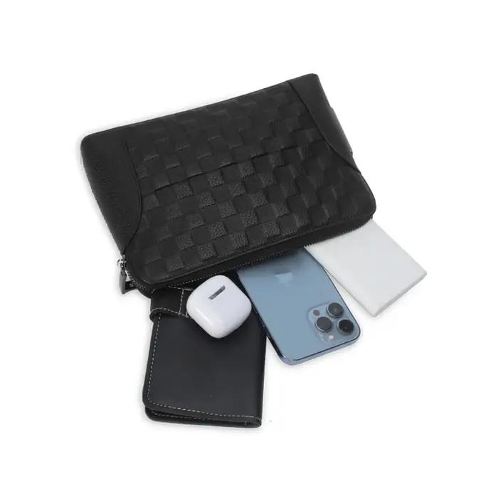 Sac à main avec serrure à empreinte digitale pour homme, portefeuille de sécurité pour femme, pochette antivol