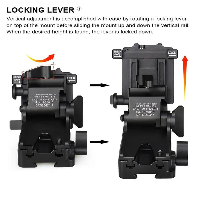 Support de Vision nocturne NVG pour casque, en alliage d'aluminium, pour PVS-7 PVS-14 PVS-15 PVS-18