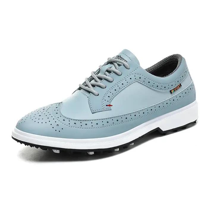 Chaussures de golf professionnelles en cuir pour hommes