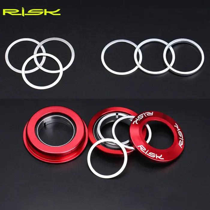 Rondelle en alliage d'aluminium 0.3/1/2/3mm, 6 pièces, entretoise de casque de vélo, rondelle de rég