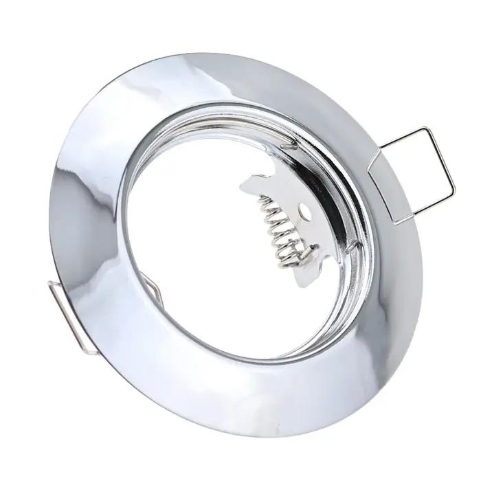 Cadre de projecteur LED encastré, 10 pièces, Nickel satiné, blanc, noir, combinaison de montage chro