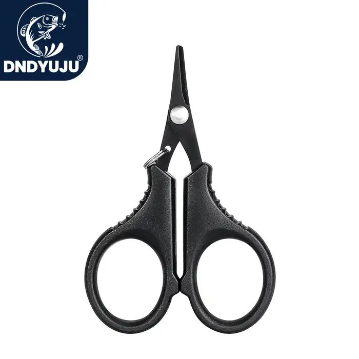 Chromyuju-Ciseaux de pêche en acier inoxydable, revêtement en titane, pince coupante, tresse PE, cou