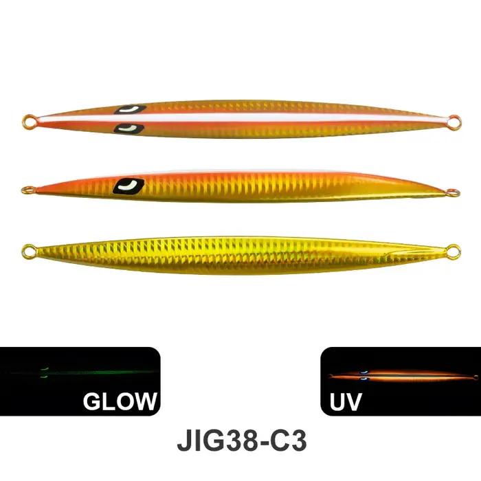 TEASER J38 Pêche en mer : Plaque métallique Iron Plate Rogue Rod 150g-400g ; Pêche en bateau : Appât
