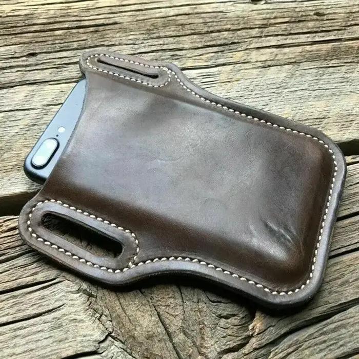 Étui de téléphone en cuir pour hommes, boucle de téléphone portable, ceinture, sac de taille, access