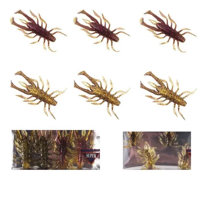 WESTBASS 4 pièces appâts de natation souples 3.5 cm-7 cm Silicone créature insectes