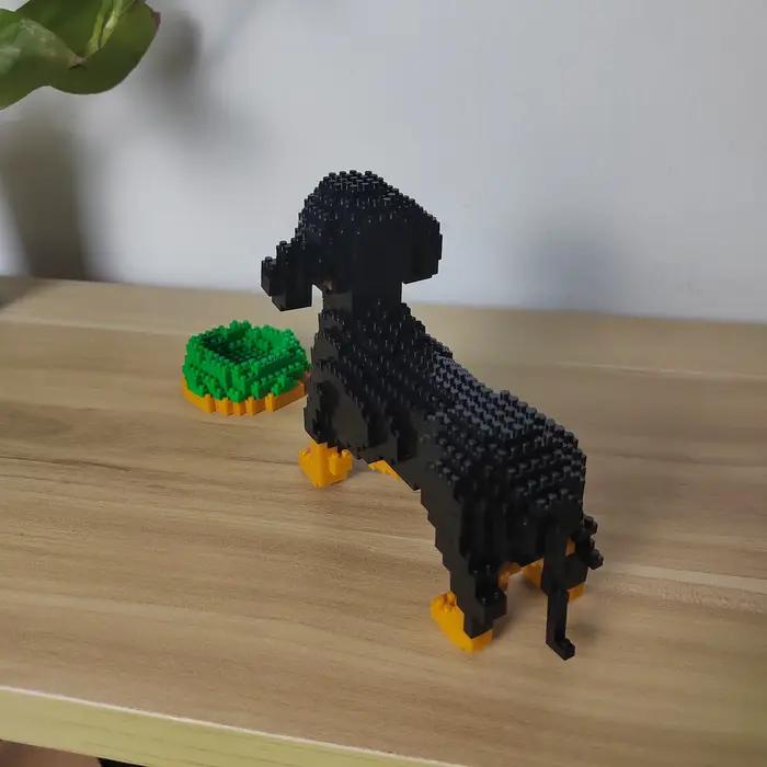 Jouet de bloc de construction pour chien mini teckel ultra mignon : cadeau préféré