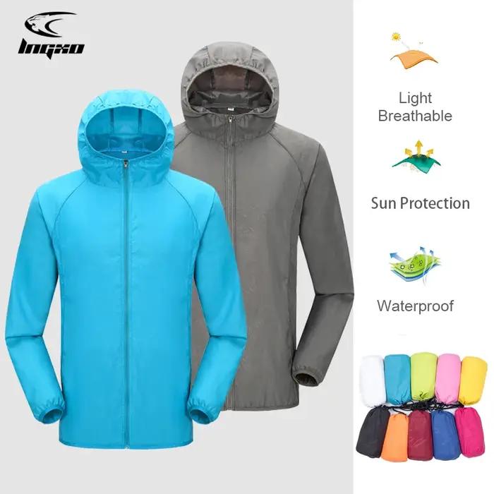 LNGXO Veste de randonnée imperméable unisexe