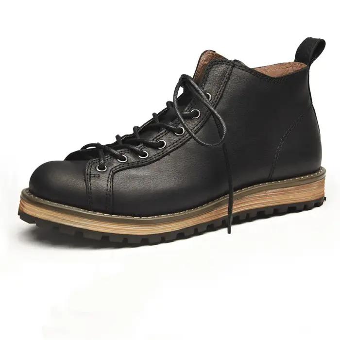 Chaussures en cuir véritable Outdoor Trekking Riding Combat Fitness Top Layer Cowhide Round Head Walking Boots Tooling