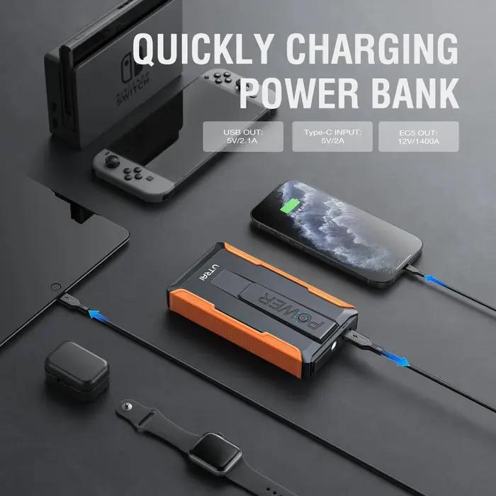 UTRAI-Démarreur automatique pour voiture diabétique, banque d'alimentation portable, démarreur de ba