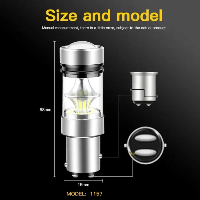 Projecteur de voiture LED DRL CANbus, feux de jour, KIT 1157, 408, 308 RCZ, P21, 5W, 3008 BAY15D, 2x