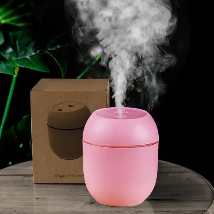 Mini humidificateur d'air USB diffuseur d'huile essentielle et d'arôme pour maison et voiture brumisateur ultrasonique avec lampe de couleur LED pour bien-être et relaxation