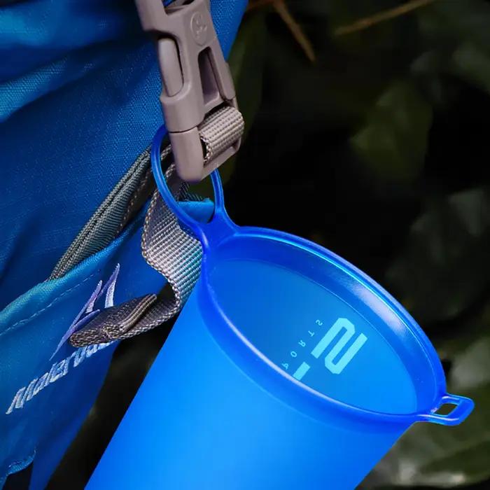 Tasse d'eau de sport pliable de 200ml, 1 pièce, pour Marathon, course à pied, tasse d'eau douce pliante, petite et légère, facile à transporter
