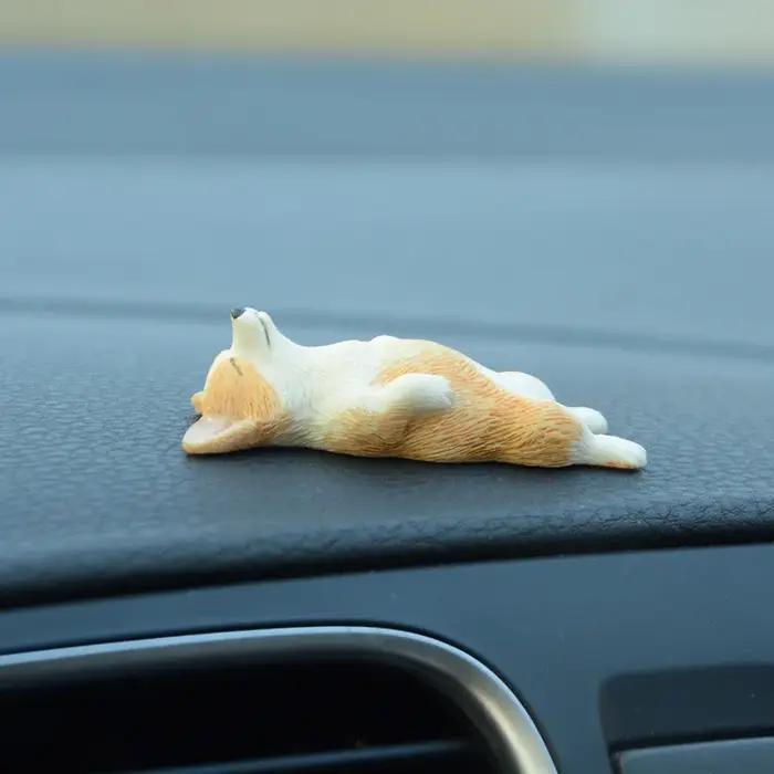 Mini Poupées En Résine Corgi Ornements Intérieurs De Voiture Décoration Mignonne Pour Femmes Occasions Spéciales