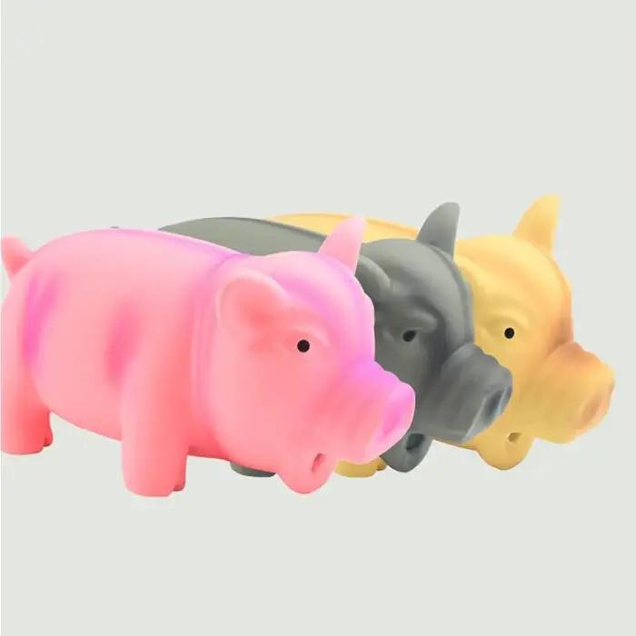 Jouet à mâcher en latex pour chiens rose blanc jaune favorisant la santé buccale et la formation à la mastication pour chiots et chiens adultes